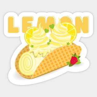 I love ice cream a waffle lot | Lemon Ice Cream Flavor | Ice Cream Lovers | Sundae Lovers | Sweet Summer Treat | Sweet Tooth Sticker